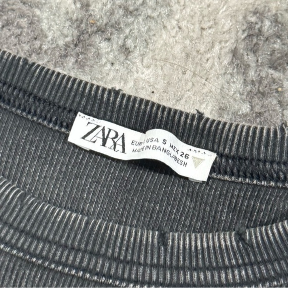 Zara black basic simple short mini short sleeve f… - image 3